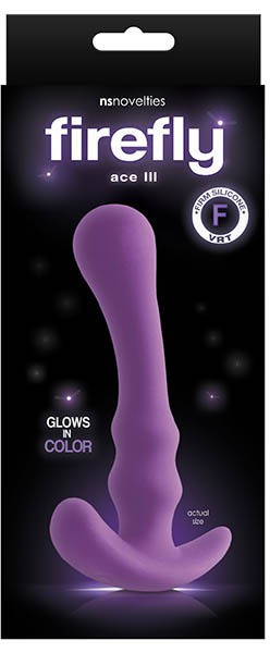 Ace 3 Ribbed Glowing Butt Plug