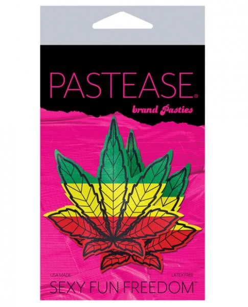 Pastease Marijuana Leaf Rasta Weed Pasties O/S