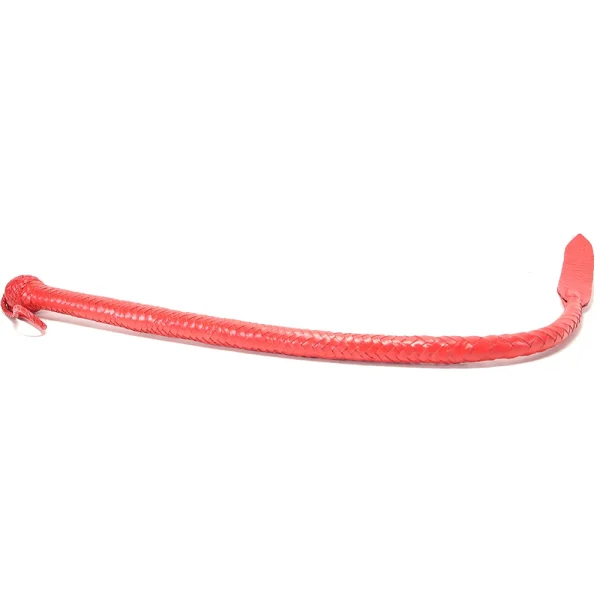 Red Leather Devil's Tail Whip — image 4 of 6