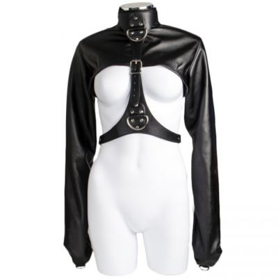 Bondara Women s Faux Leather Cropped Straitjacket