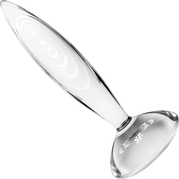 Satisfyer 7.5" Sparkling Crystal Glass Anal Plug - Clear