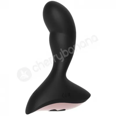 Velvetine Ezra Black Vibrating Silicone P Spot Anal Massager