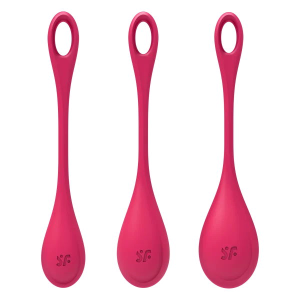 Satisfyer Yoni Power Balls 1 Red 3 Pc Set