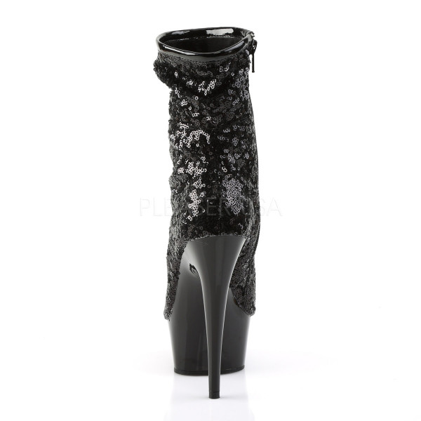 6 inches Heel, 1 3/4 inches PF Peep Toe Sequins Ankle Boot, Side Zip — image 8 of 8