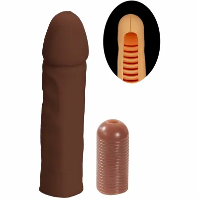 The Rhino D 8 Silicone Penis Extension By Traz Rhino Chocolate
