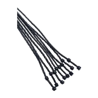 Bound X Braided Leather Double Knot Flogger