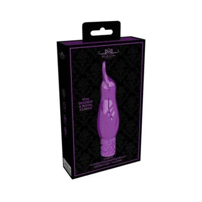 Royal Gems Sparkle Silicone Rechargeable Bullet Purple