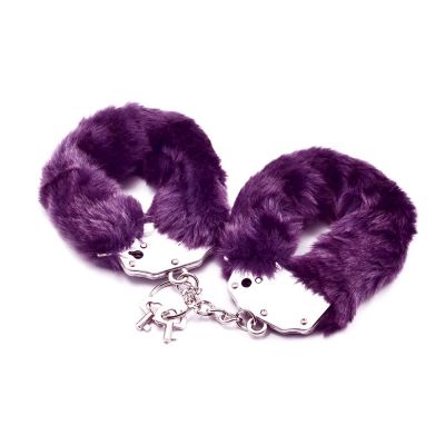 Fetish Pleasure Fluffy Hand Cuffs Purple Purple
