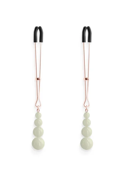 Bound Adjustable G2 Glow In The Dark Nipple Clamps by NS Novelties - Gunmetal