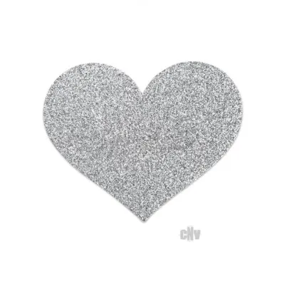 Flash Heart Silver Pasties