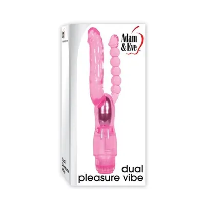 Adam Eves Dual Pleasure Vibrator Pink 4 5 Inch