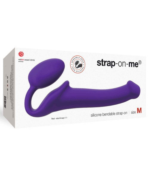 Strap-on-Me Semi-Realistic Bendable Strap-On Purple Medium