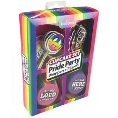 Pride Party Cupcake Set 24 Wrappers Toppers
