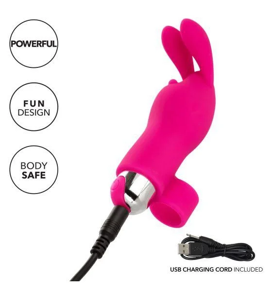 Rechargeable Silicone Bunny Finger Vibrator