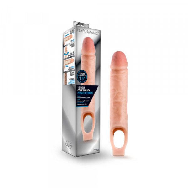 Performance 10 Inch Cock Sheath Penis Extender Vanilla