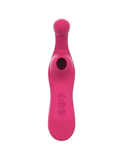 Azalea G-spot And Suction Vibrator - Pink - 7.1 Inch