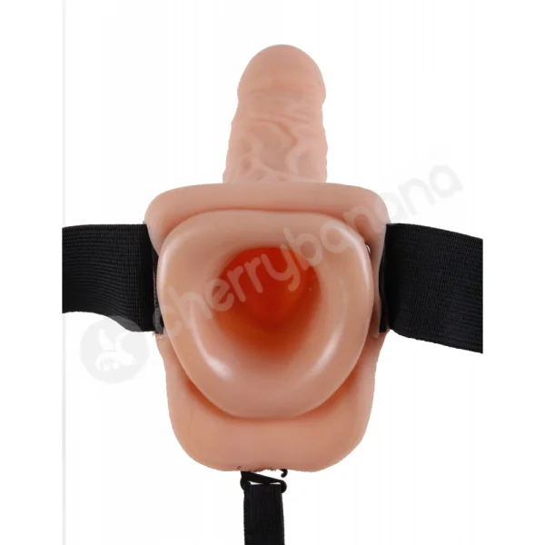 Fetish Fantasy Series Flesh 9'' Hollow Strap-on With Balls