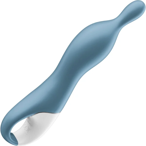 Satisfyer A-Mazing 1 Rechargeable Waterproof 12-Function A-Spot Vibrator - Blue