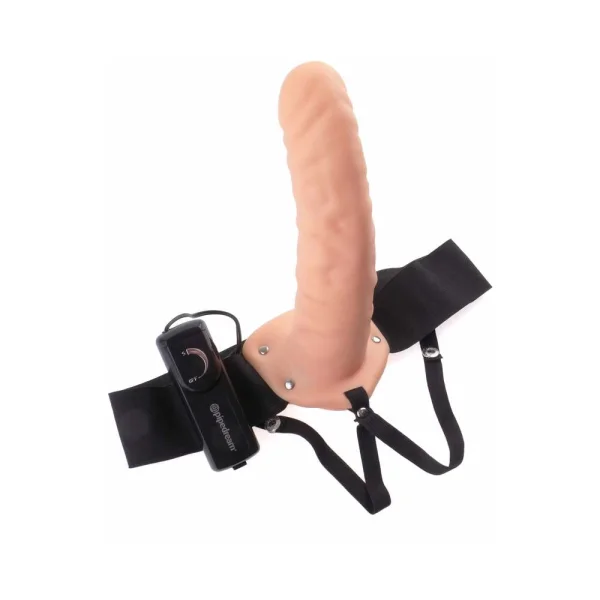 8 inches Vibrating Hollow Strap-On