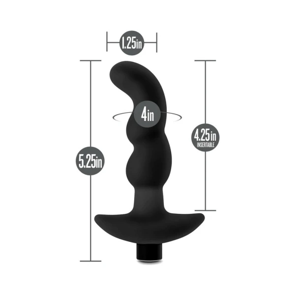 Blush Anal Adventures Platinum Silicone Vibrating Prostate Massager 03 - Black