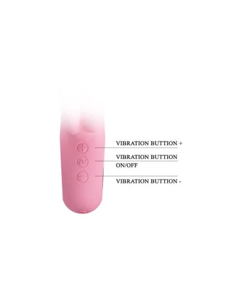 Chris Dual Ears Rabbit Vibe - Pink - 6 Inch