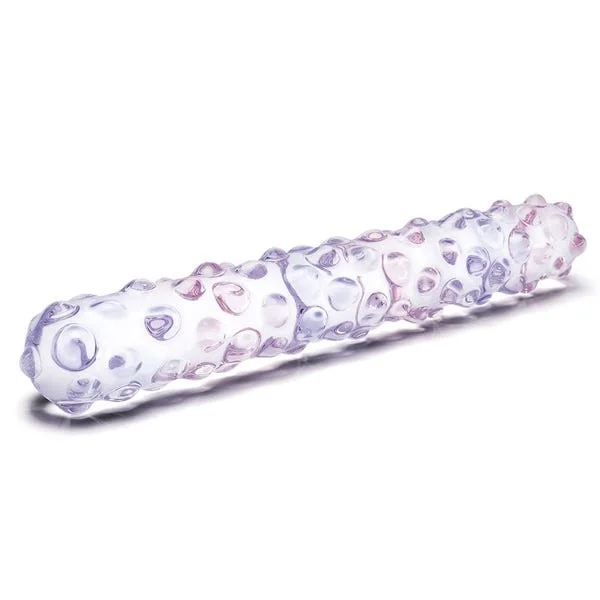 Gläs Purple Rose Nubby Glass Dildo
