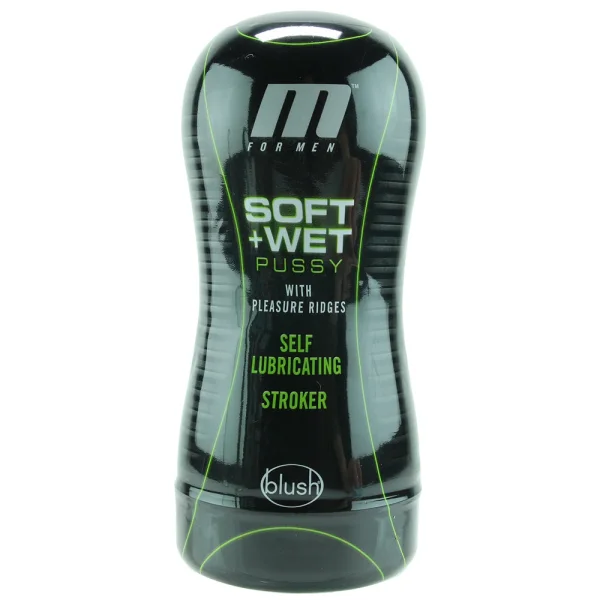 M for Men - Soft and Wet - Pussy With Pleasure Ridges - Self Lubricating Stroker Cup - Vanilla