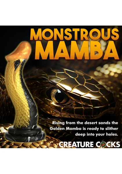 Creature Cocks - Golden Mamba Silicone Dildo