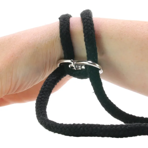 Japanese Style Bondage - Cotton Wrist or Ankle  Cotton Cuffs - Black