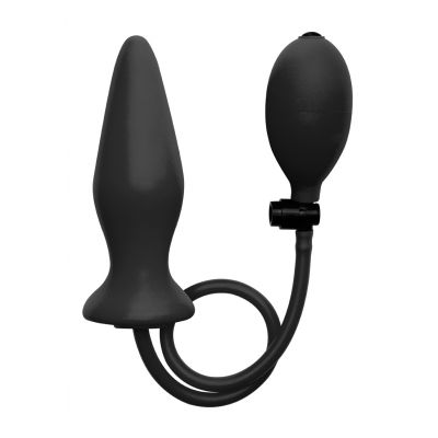 Inflatable Silicone Plug Black Best Butt Plug