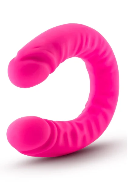 18" Slim Double Sided Dildo in Hot Pink