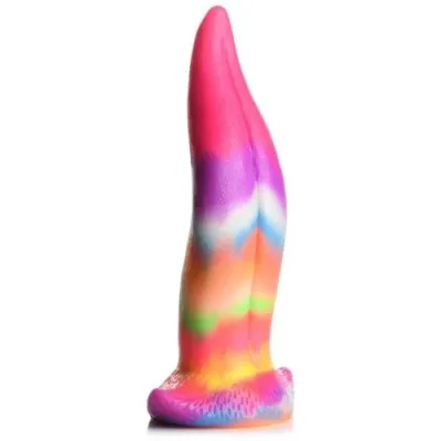 Creature Cocks Unicorn Kiss Tongue Glow In The Dark Silicone Dildo