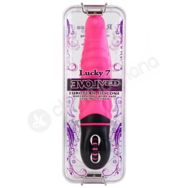 Silicone Roulette Lucky 7 Pink Vibrator