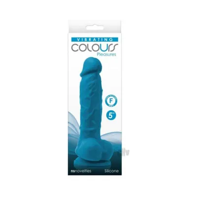 Colours Pleasures Vibrating 5 Dildo Blue