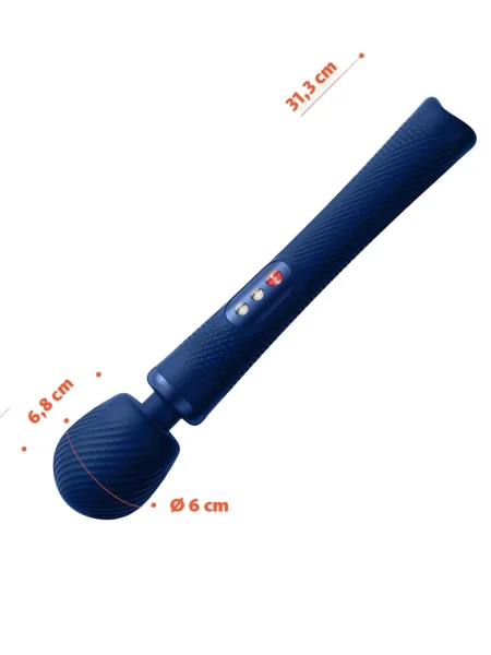 Fun Factory VIM Silicone Rechargeable Vibrating Weighted Rumble Wand - Sunrise Orange