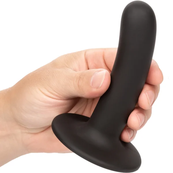 Boundless 4.75" Smooth Silicone Suction Cup Dildo By CalExotics - Black — image 6 of 14