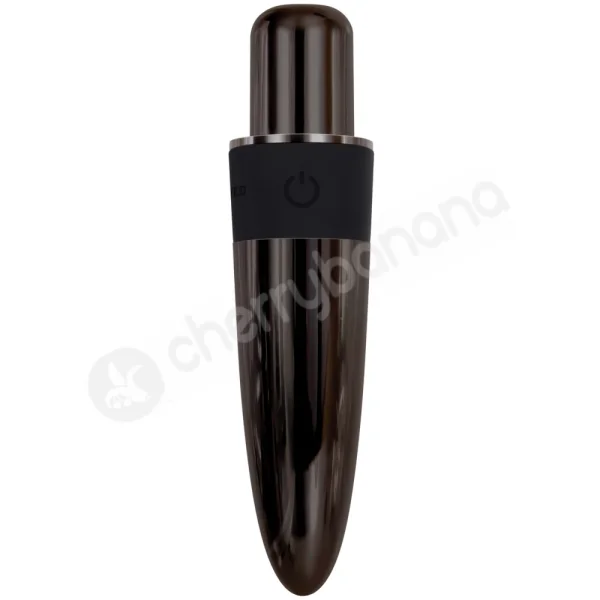 Evolved Tiny Treasures Black Chrome Mini Massager With Silicone Attachable Heads