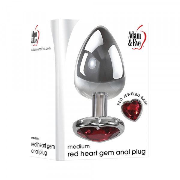 A&e Medium Red Heart Gem Anal Plug — image 2 of 9