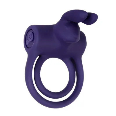 Adam Eve Silicone Rechargeable Rabbit Ring USB Rechargeable Vibrating Cock and Balls Ring