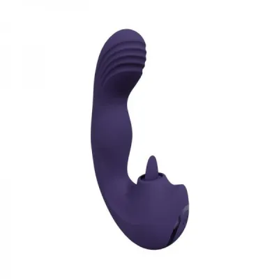 G Spot Vibrators Vive Yuki Rechargeable Dual Motor G spot Vibrator With Massaging Beads Purple