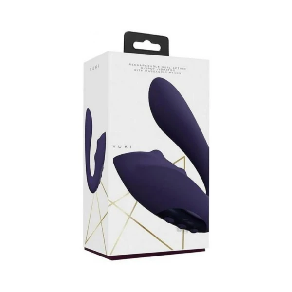 G Spot Vibrators: Vive Yuki Rechargeable Dual Motor G-spot Vibrator With Massaging Beads Purple