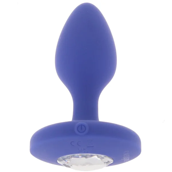 Cheeky Gems Silicone Rechargeable Vibrating Medium Anal Probe By CalExotics - Blue