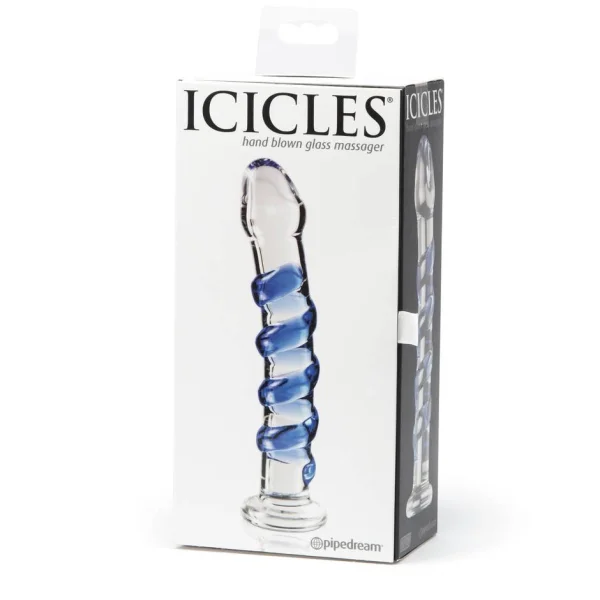 7" Textured Glass Dildo - Great For Temperature Play!