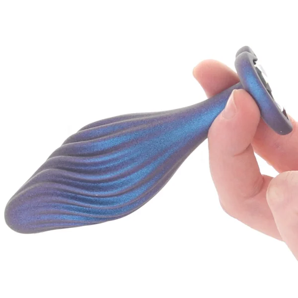 Anal Adventures Matrix Swirling Bling Silicone Butt Plug By Blush - Sapphire