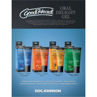 Goodhead Oral Delight Gel Blue Raspberry Bulk 4 Oz