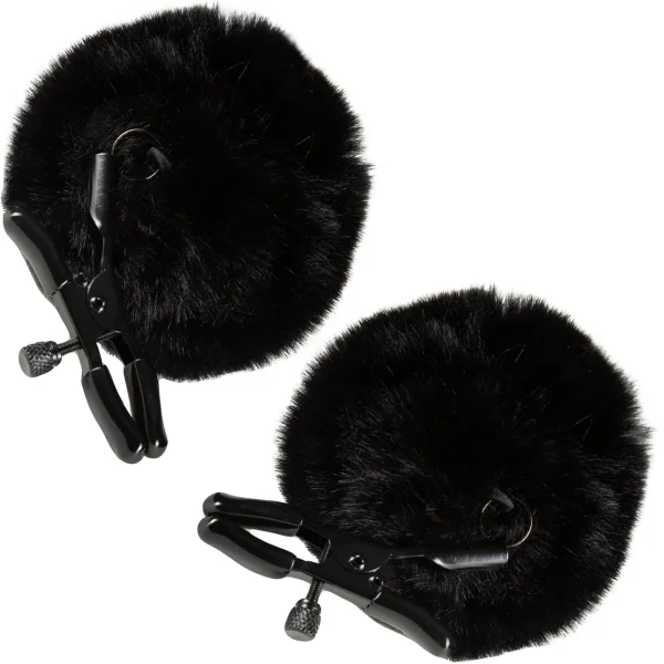 Blush Noir Pom Adjustable Nipple Clamps