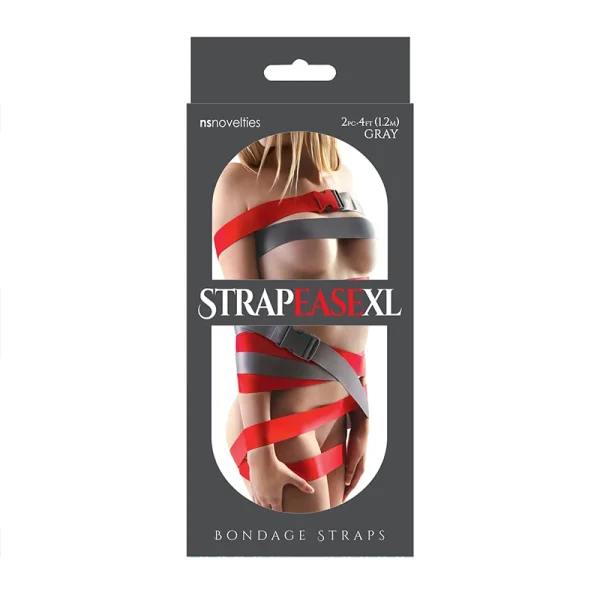 StrapeaseXL Bondage Straps - 4ft - Gray
