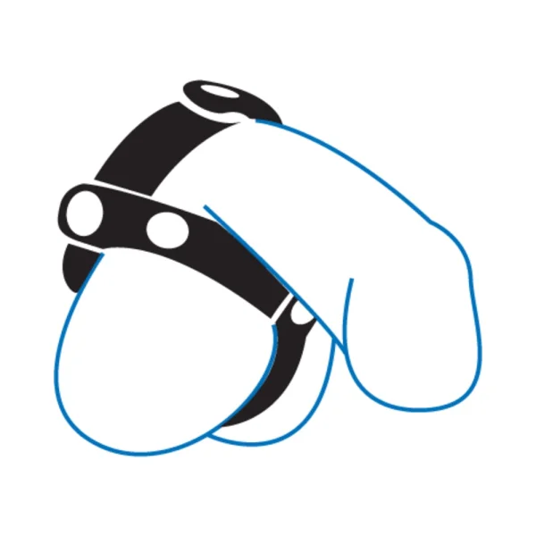 T Style Ball Divider Leather Snap Closure Black — image 8 of 13