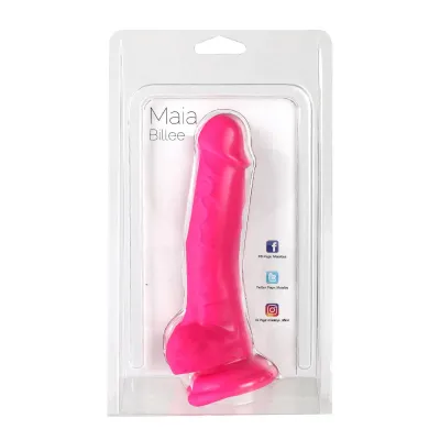 Billee Realistic Silicone Dong Neon Pink