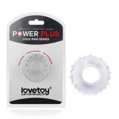 Power Plus Spinner Cock Ring Clear